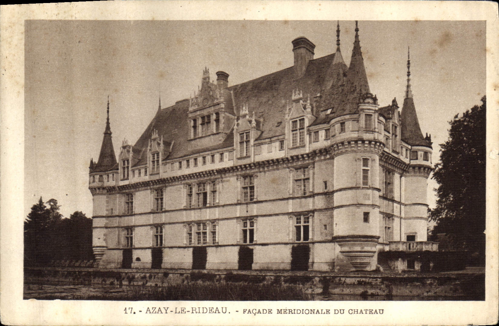 CPA Azay le Rideau Facade Meridionale du Chateau 