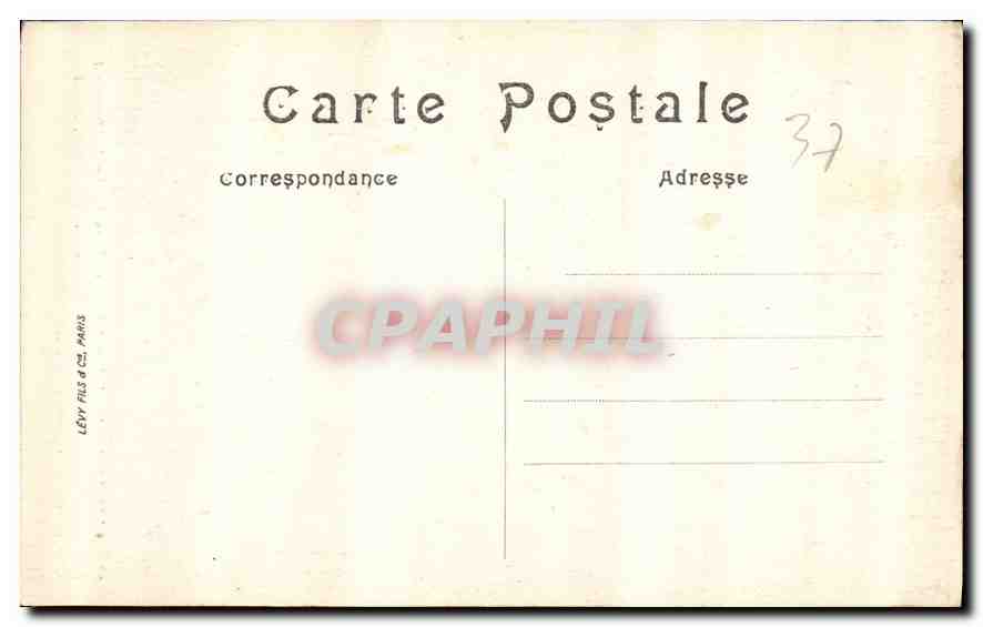 CPA Azay le Rideau I et L Chateau National Monument historique XV siecle Actuellement Musee de la Re — Verso