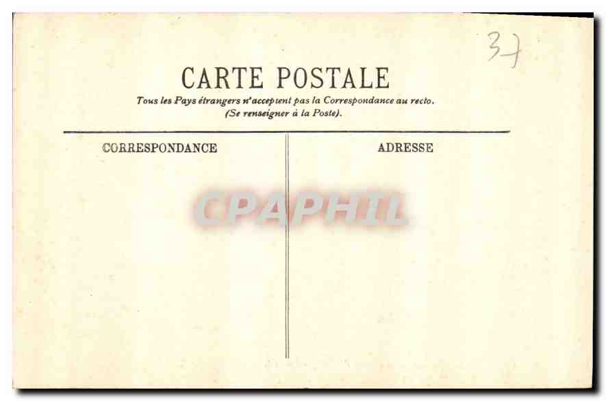 CPA Usee le Chateau la Cour d'honneur  — Rückseite