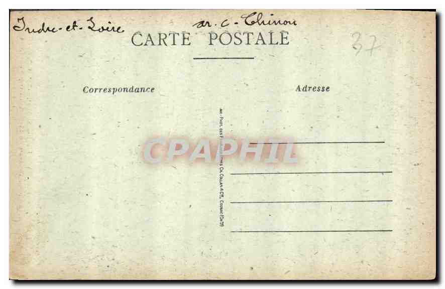 CPA Candes I et L l'eglise St Martin XI siecle Nef Laterale au fond Tombeau de St Martin Eveque de T — Rückseite