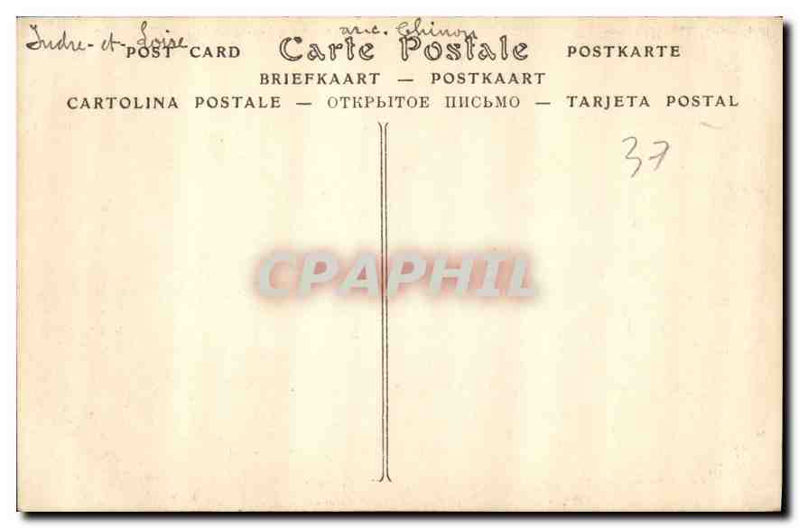 CPA Candes l'Eglise Portail principal — Rückseite