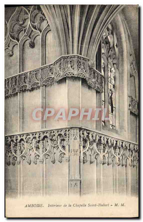 CPA Amboise Interieur de la Chapelle Saint Hubert 