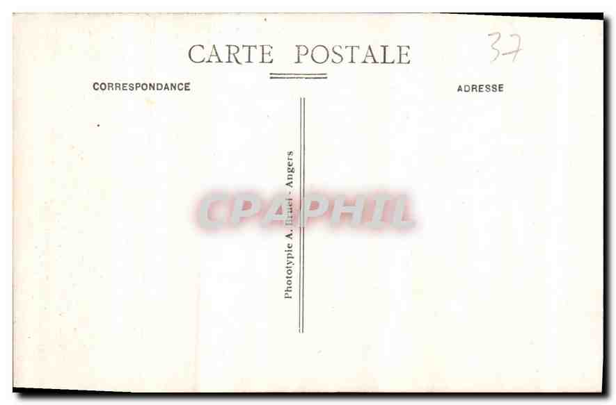 CPA Loches I et L Pyramides de la Collegiale St Ours XII siecle  — Rückseite