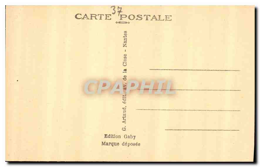 CPA Tours Place Jean jaure a droite le Palais de Justice  — Verso