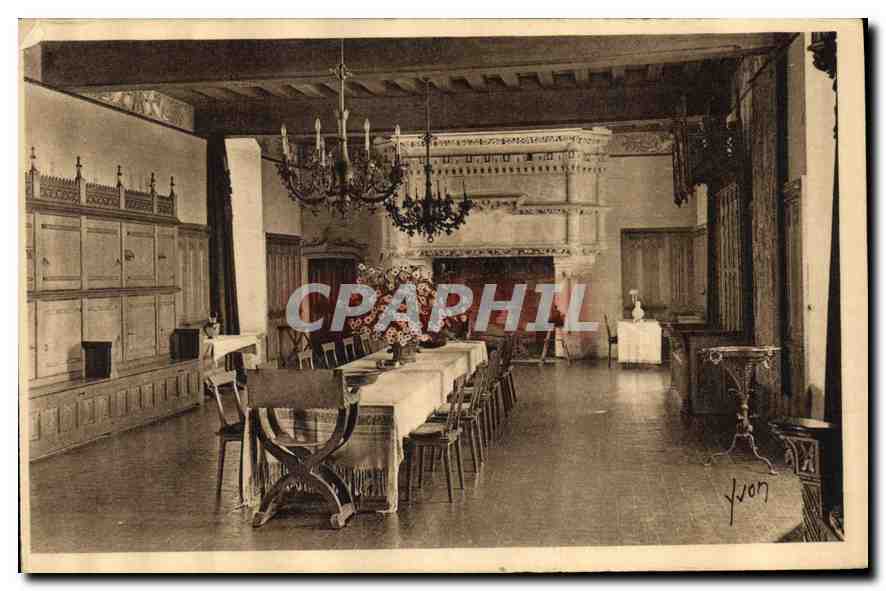 CPA Chateaux de la Loire Chateau de Langeais XV S Salle a manger ancienne salle des Gardes 