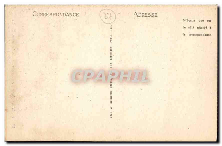 CPA Langeais le Chateau la Salle des Gardes Stalles XV S  — Rückseite