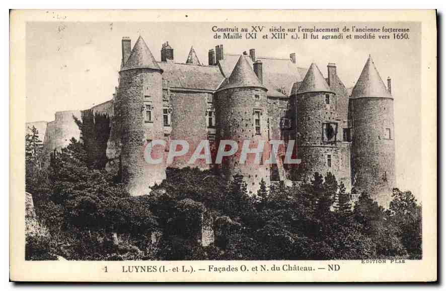CPA Luynes I et L facades O et N du Chateau 