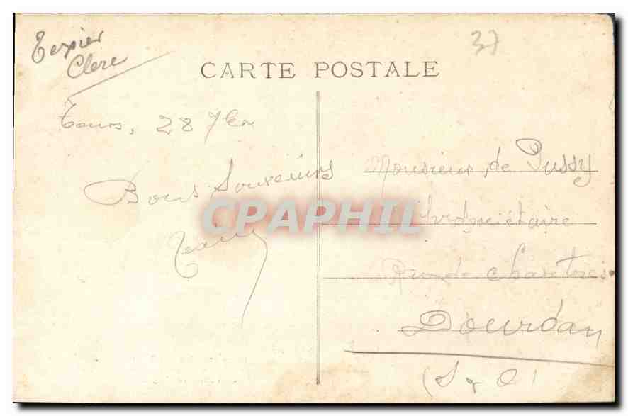 CPA Indre et Loire Loches le Chateau Royal le Tombeau d'Agnes Sorel  — Rückseite