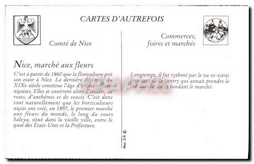 REPRO Nice le Marche aux Fleurs Cours Saleya  — Rückseite
