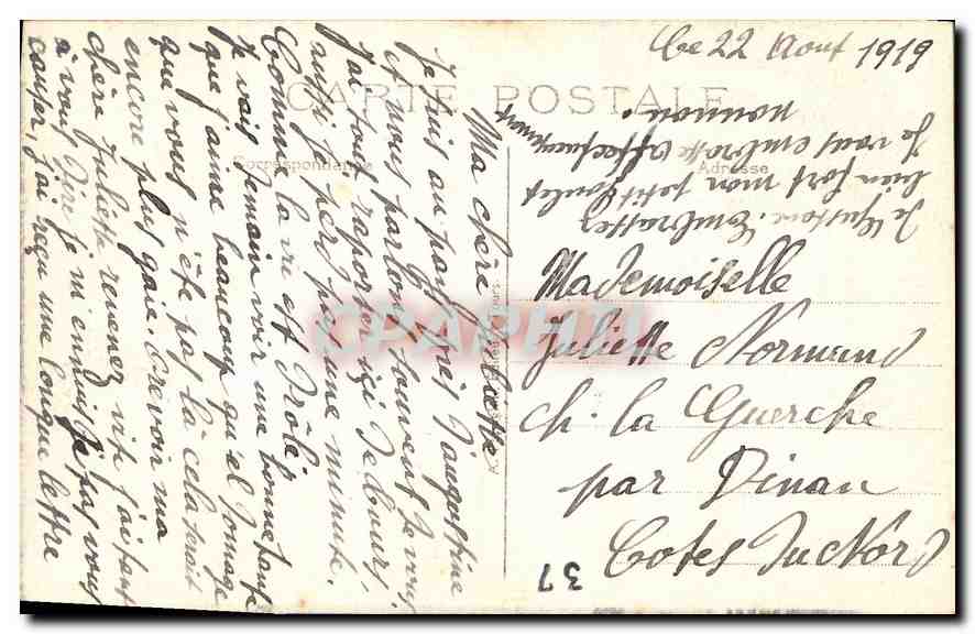 CPA Tours I et L la Cathedrale la Nef construite de 1170 a 1547  — Rückseite