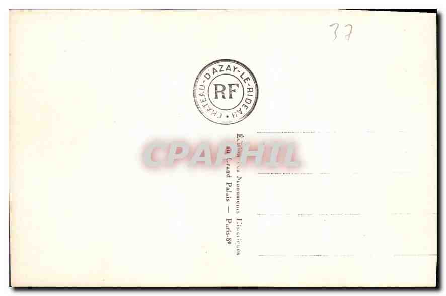 CPA Azay le Rideau Caissons des Escaliers  — Verso
