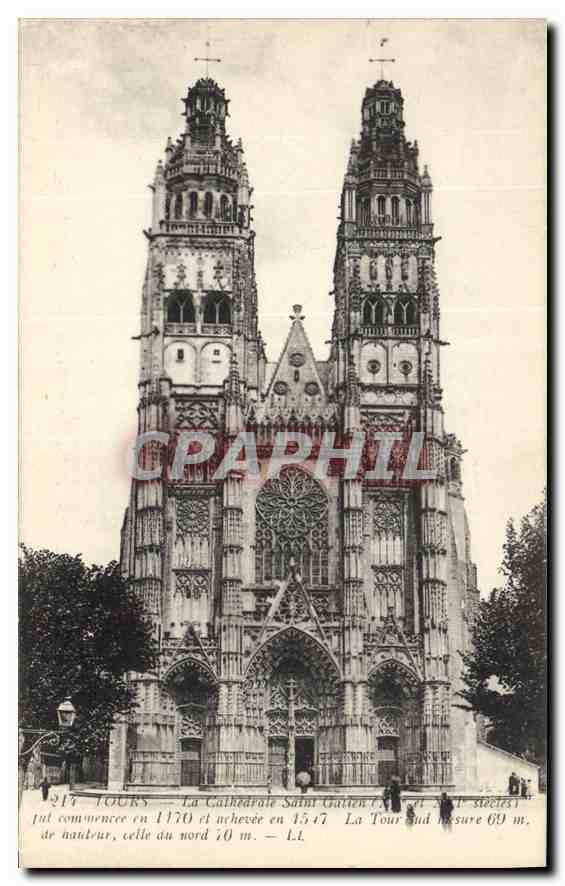 CPA Tours la Cathedrale Saint Gatien 
