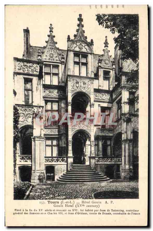 CPA Tours I et L Hotel Gouin 