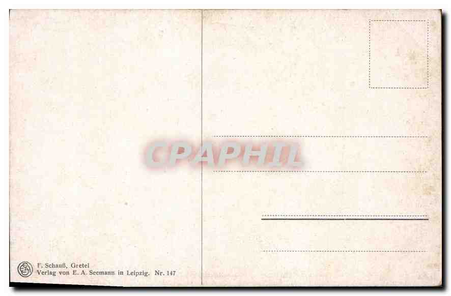 CPA F Schaub Gretel  — Verso