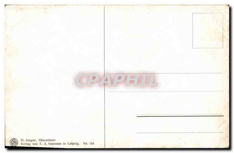 CPA H Seeger Ganseliesel  — Rückseite