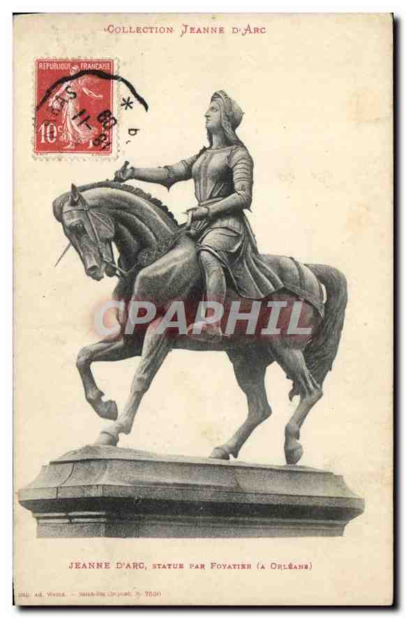 CPA Collection Jeanne d'Arc Jeanne d'Arc statue par Foyatier a Orleans 