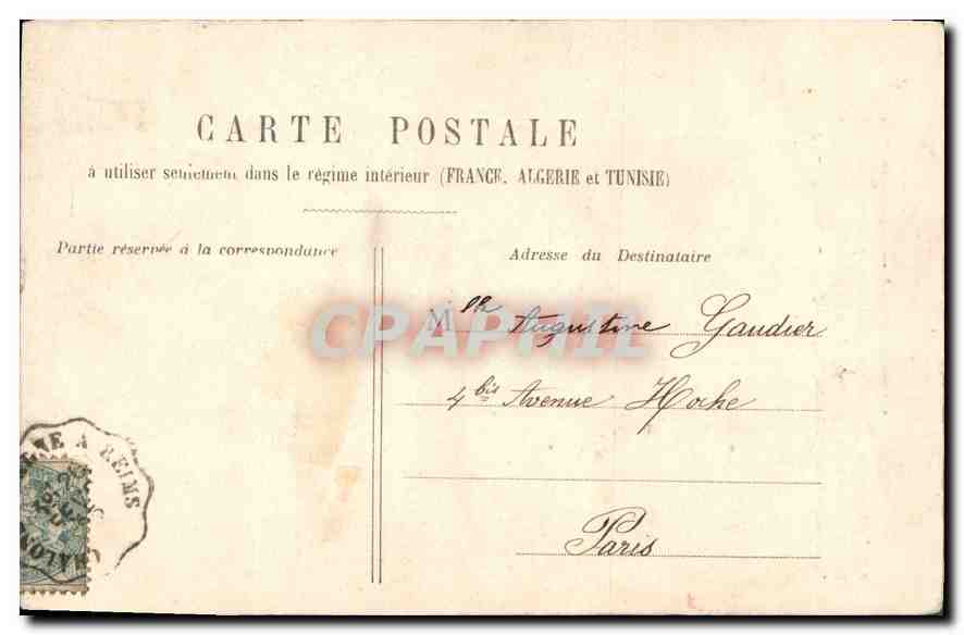 CPA Gaston Oh Pardon mon amie mon Camarade oh mon dieu qu'ai je fait il n'est que blesse legerement  — Verso