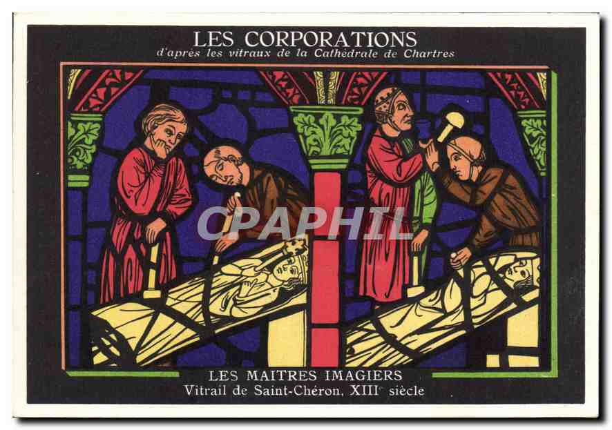 Les Maîtres Imagiers — d'après les vitraux de la Cathédrale de Chartres — éditeur non visible