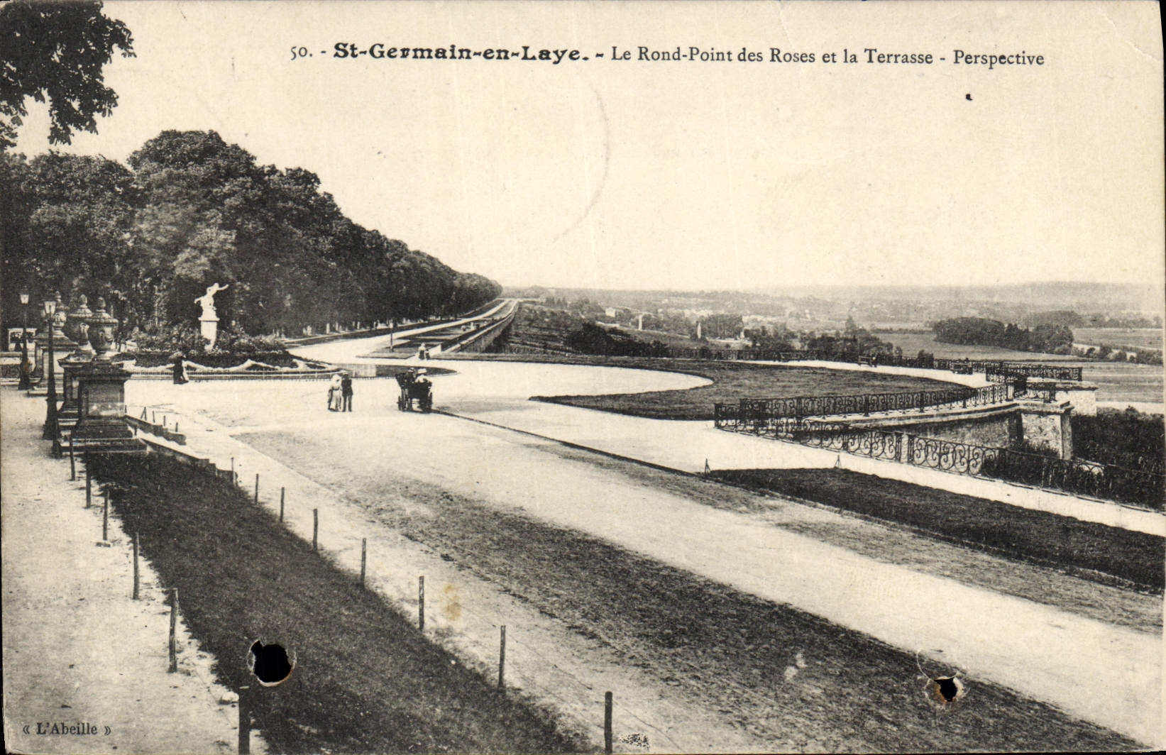 St-Germain-en-Laye - Le Rond-Point des Roses et la Terrasse - Perspective - L'Abcille