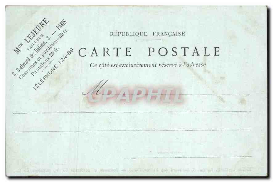 CPA Notre Dame Paris — Verso