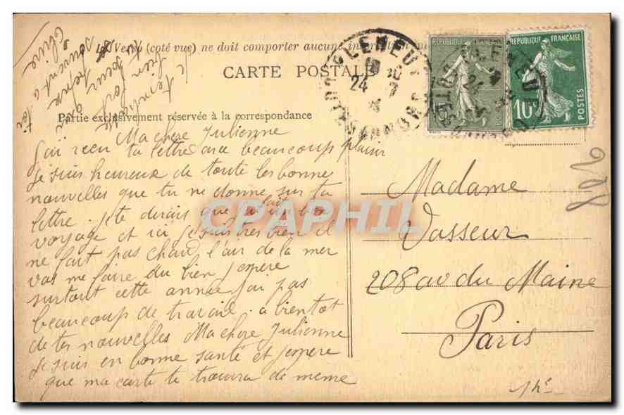 CPA La Bretagne Pittoresque Val Andre Vue generale de la Pointe Piegu  — Rückseite