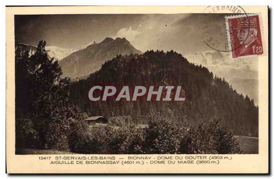 Aiguille de Bionnassay - Dôme du Miage - Dôme du Gouter — St-Gervais-les-Bains, éditeur Braun & Cie