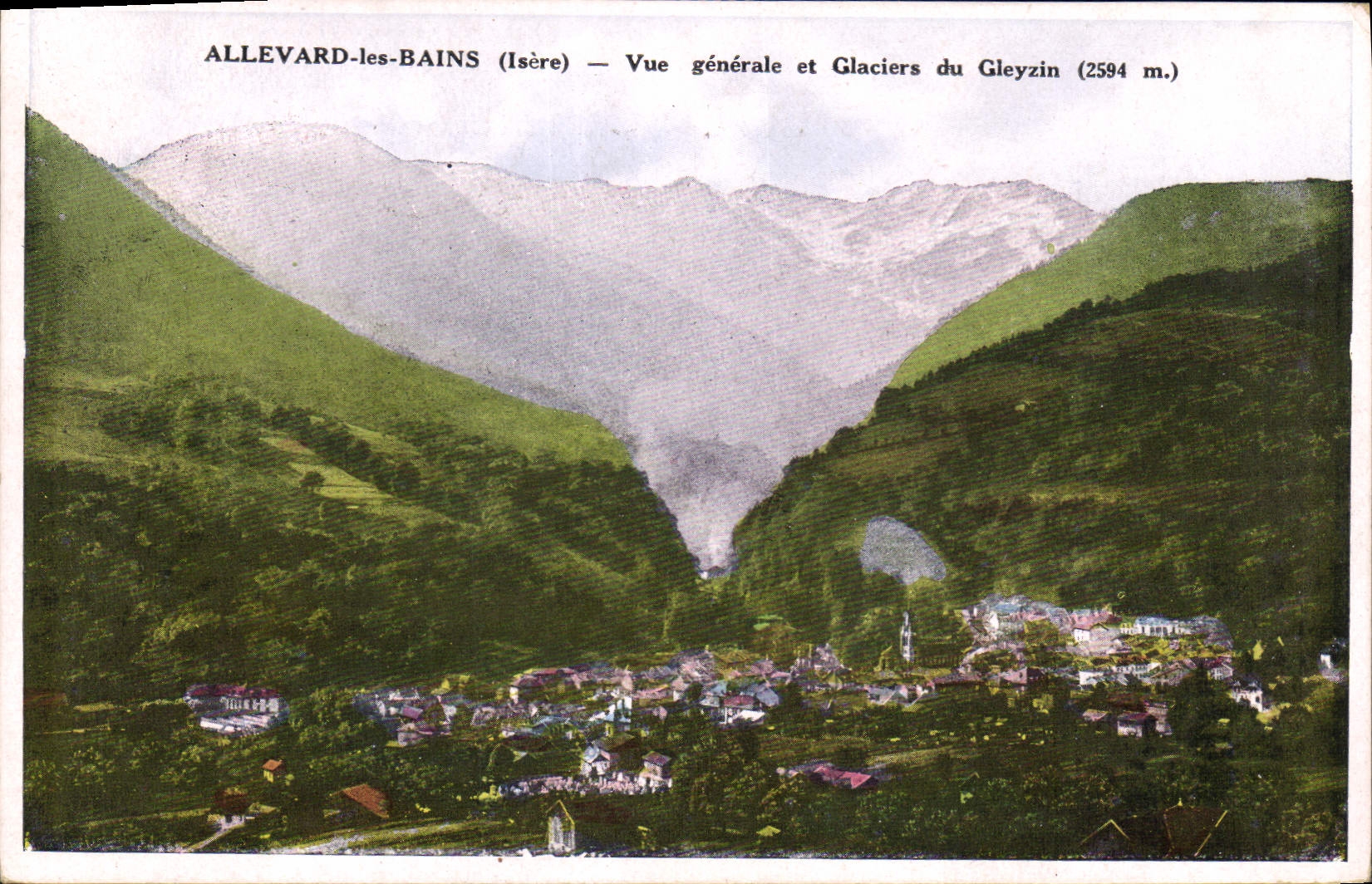CPA Allevard les Bains Isere Vue generale et Glaciers du Gleysin 