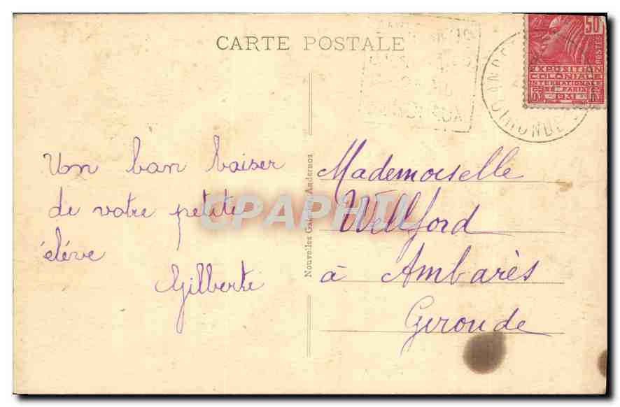 Andernos-les-Bains — La Plage — éditeur Nouvelles Cartes Anternos, n°13 — Reverso