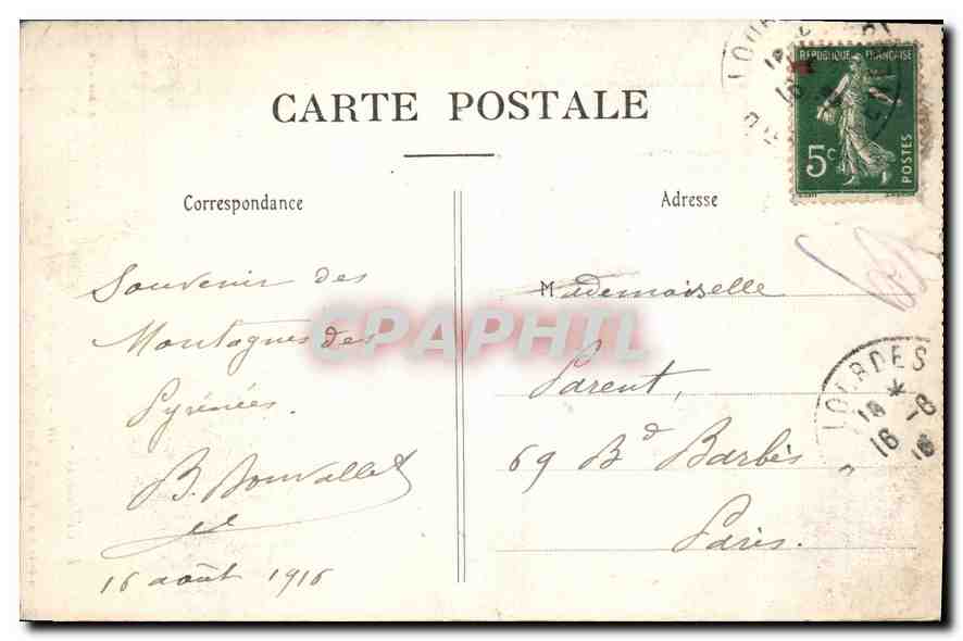 CPA Lourdes II Terre de Priere et de Miracle  — Verso
