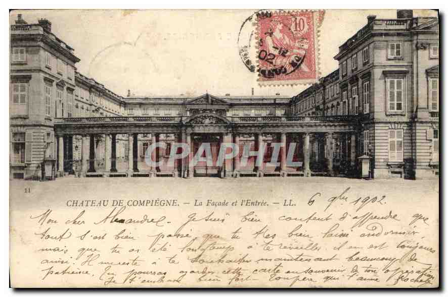 CPA Chateau de Compiegne La Facade et l'Entree 