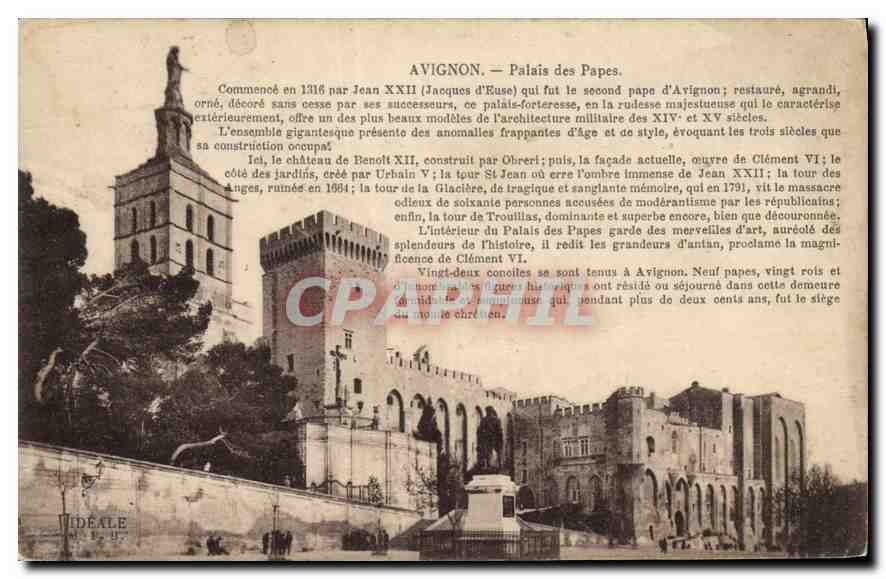 CPA Avignon Palais des Papes 