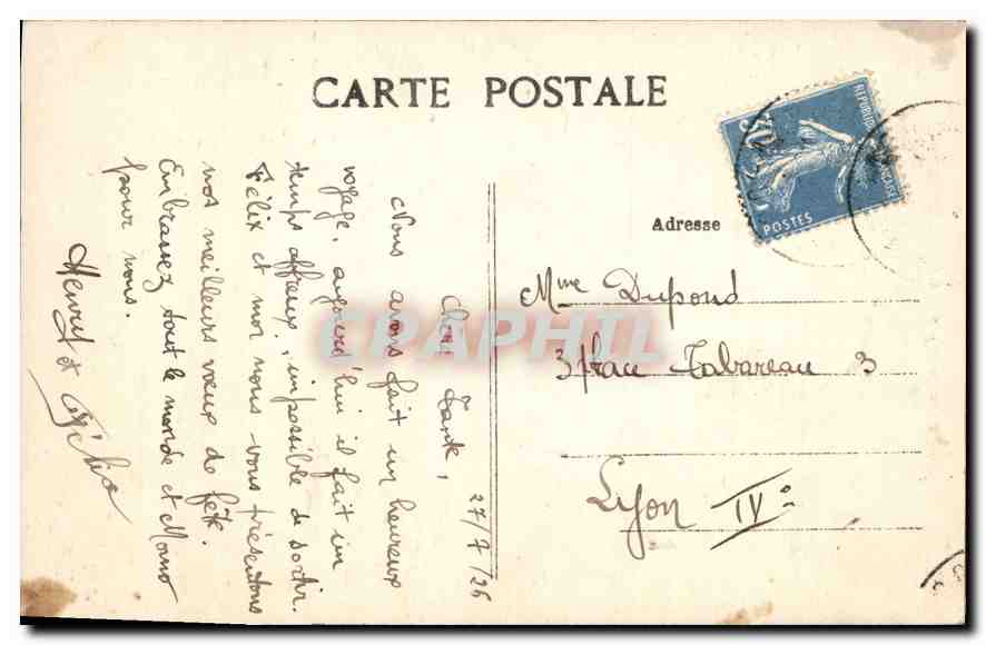 Bourg-Argental — Kirchenportal — Verlag unbekannt — Rückseite