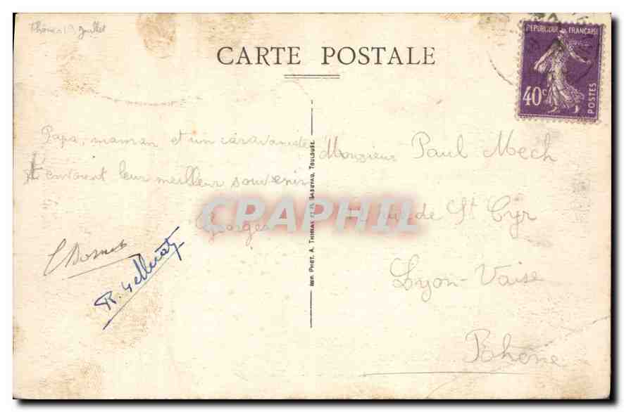 CPA Thones  — Rückseite
