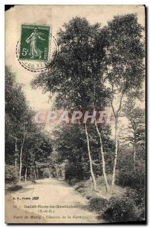 CPA Saint Nom la Breteche S et O Foret de Marly Chemin de la Gare 