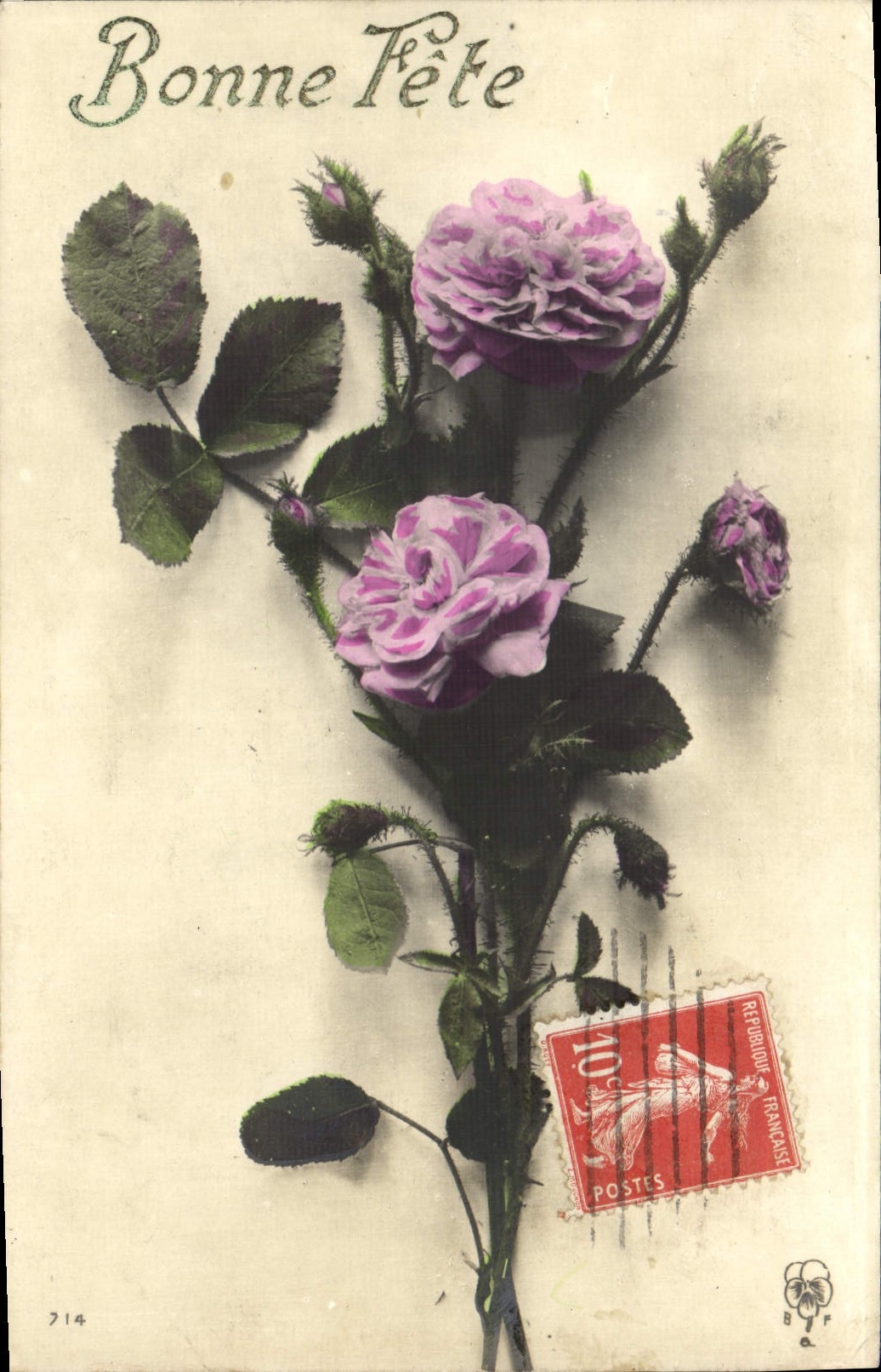 CPA Bonne Fete Fleurs