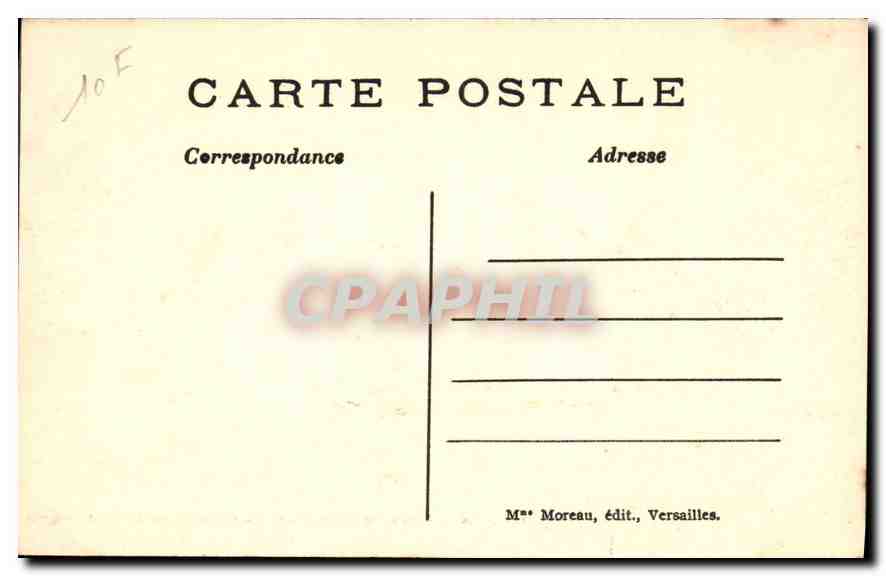 CPA Versailles Palais du Petit Trianon Chambre de Marie Antoinette  — Verso