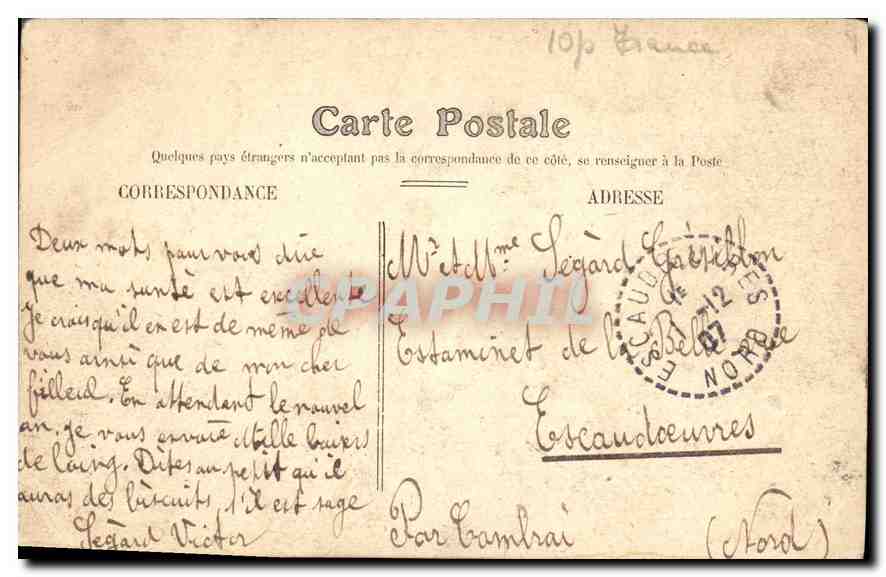 Fontainebleau — Le Château et Pavillon secret de l'Empereur — G.B.N.6. — Rückseite