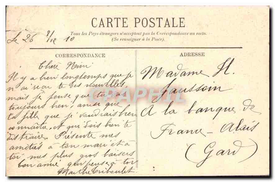 CPA Lyon Le Pont de la Guillotiere  — Rückseite