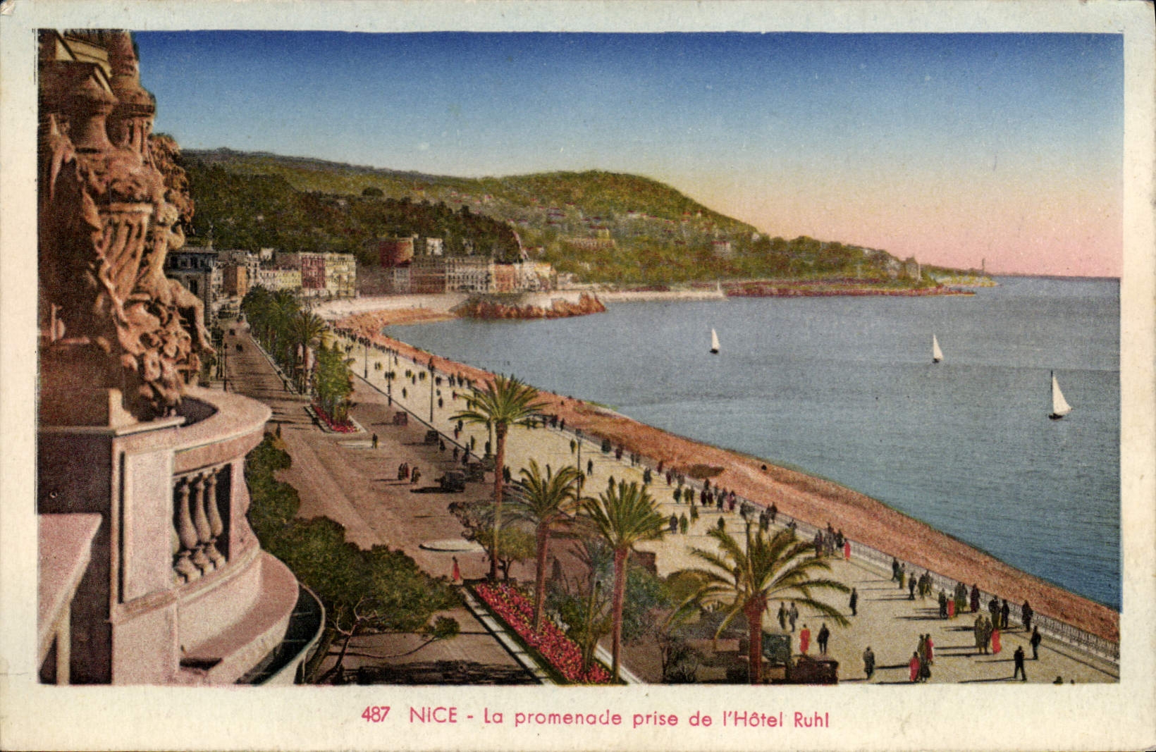 CPA Nice La Promenade prise de l'Hotel Ruhl 
