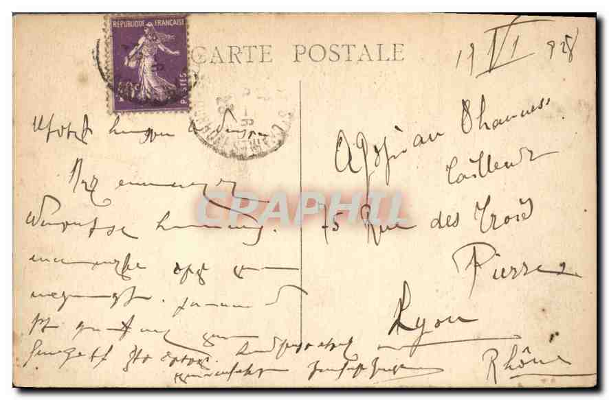 CPA Marseille Monument aux Heros de la Mer et la Cathedrale  — Verso