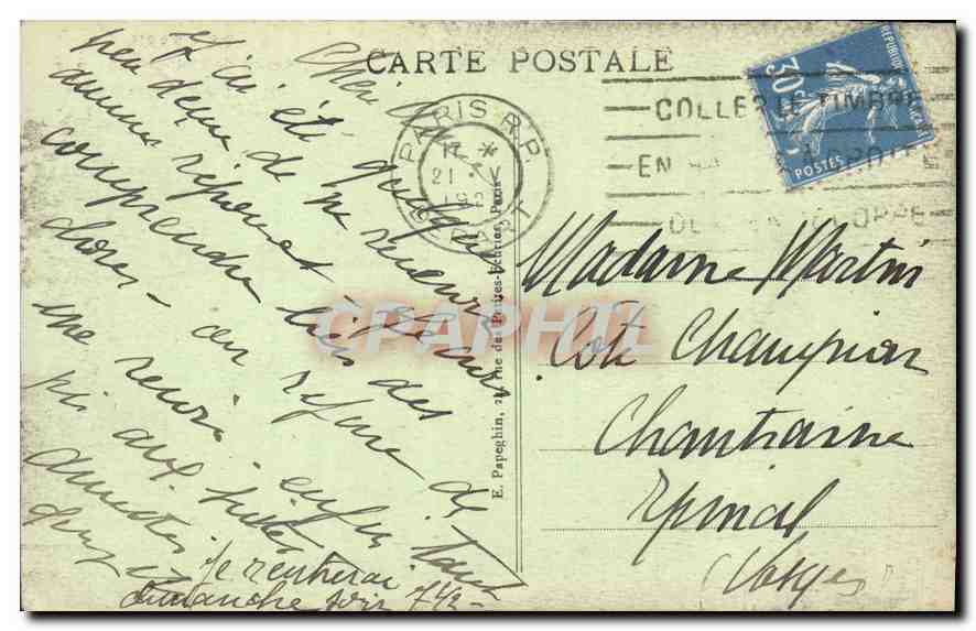 CPA Paris L'Abside de Notre Dame  — Rückseite