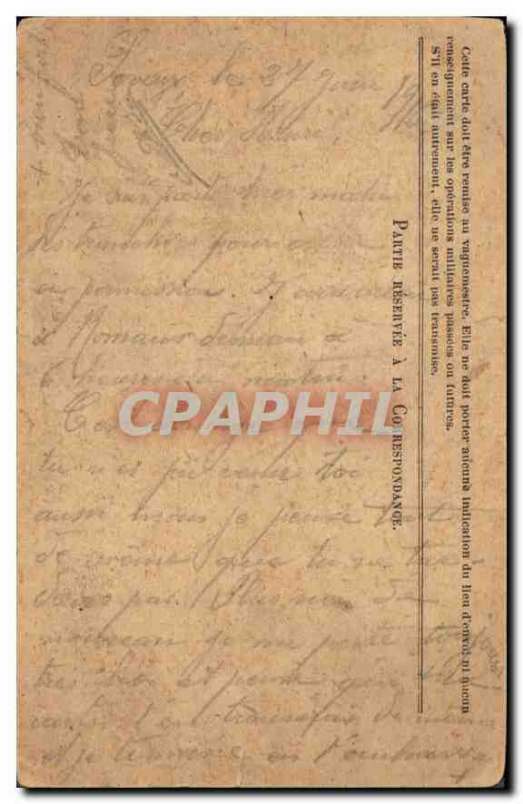 Carte de Franchise Militaire Buisson — Rückseite