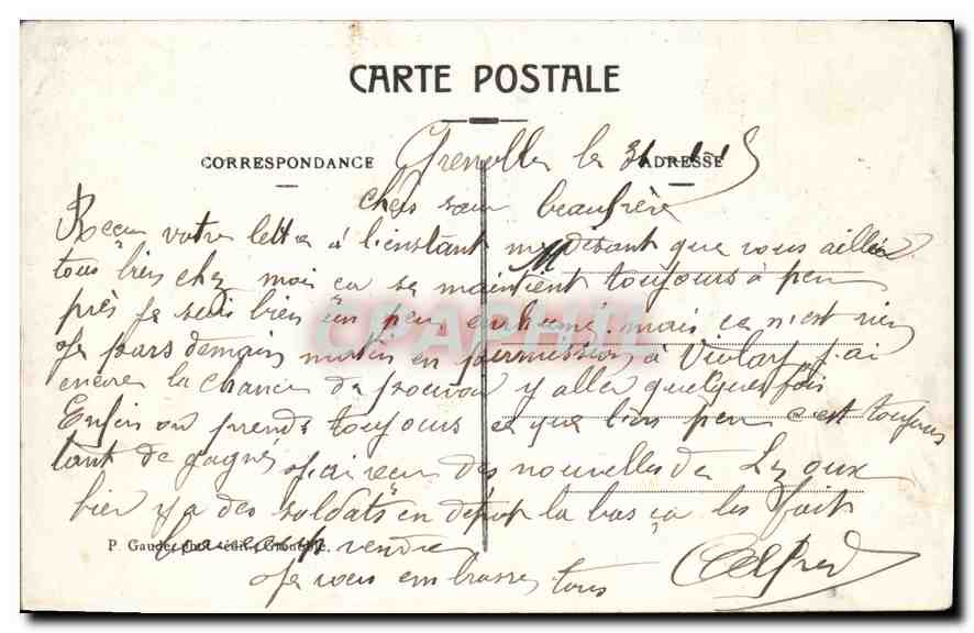 CPA Grenoble Le nouveau Pont de Fer suspendu et la Chaine des Alpes — Rückseite