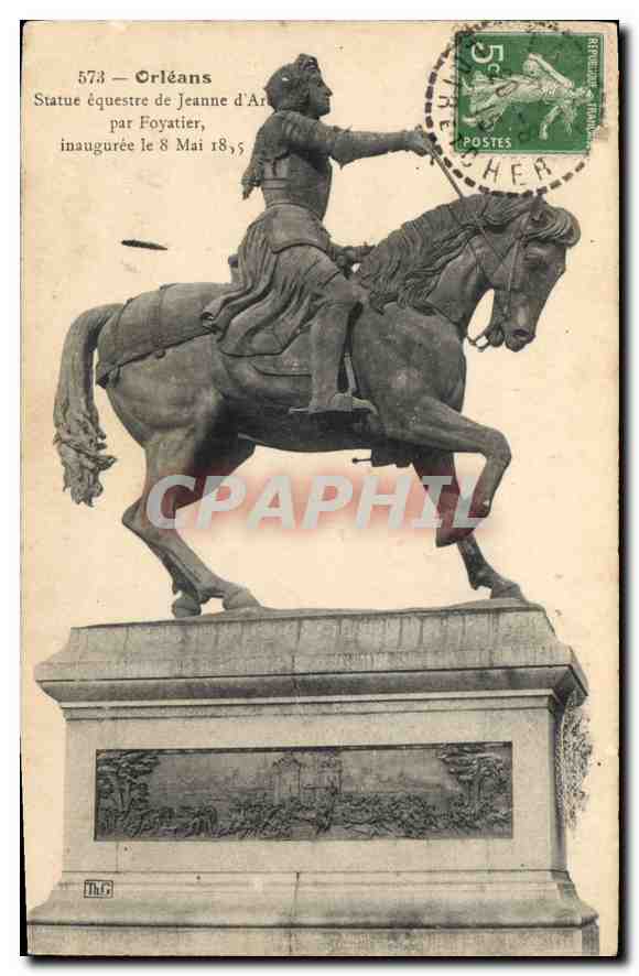 CPA Orleans Statue equestre de Jeanne D'Arc 