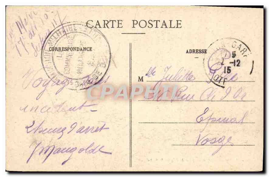 CPA Dijon Vue generale prise de L'Eglise St Michel  — Rückseite