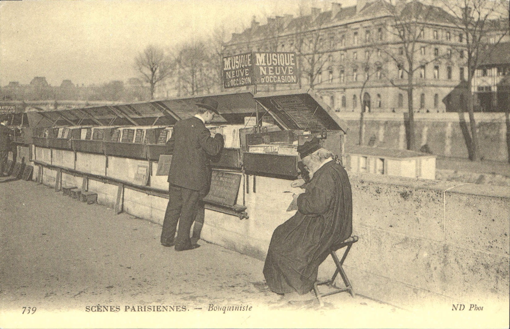 REPRO Scenes parisiennes Bouquiniste 