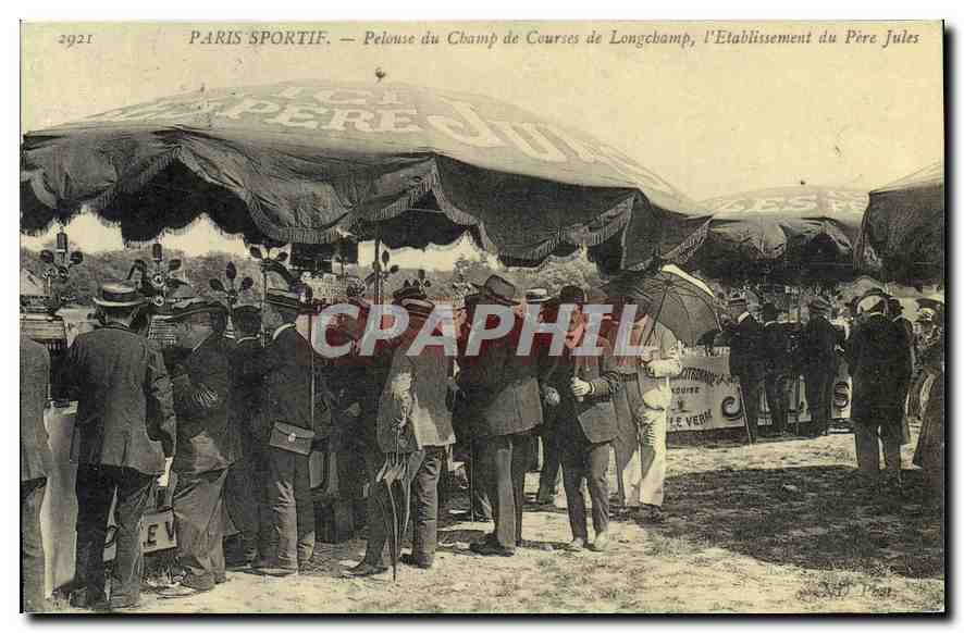 REPRO Paris sportif Pelouse du Champ de Courses de Longchamp l'Etablissement du pere Jules Hipppisme