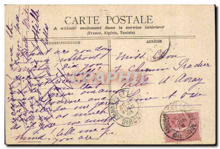 CPA Bordeaux Monument des Girondins  — Verso