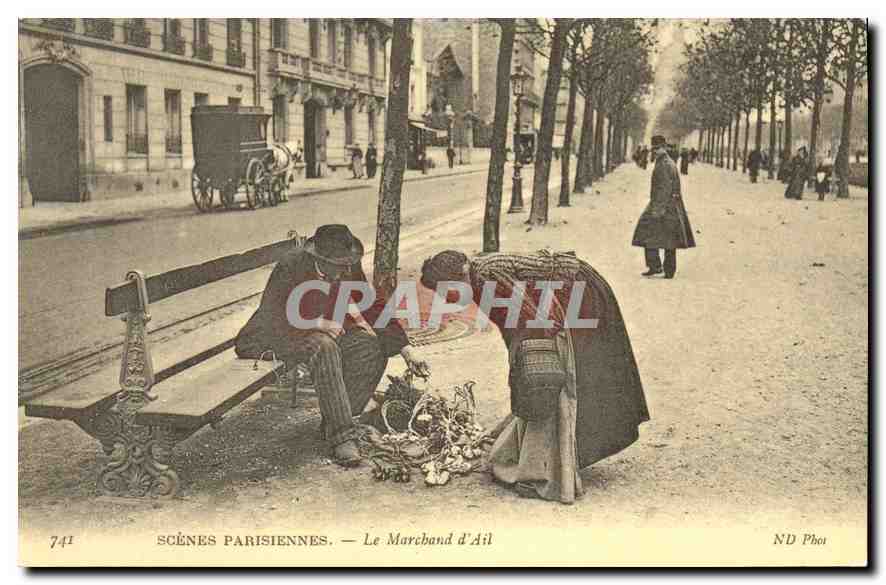 REPRO Scenes parisiennes Le Marchand d'Ail 