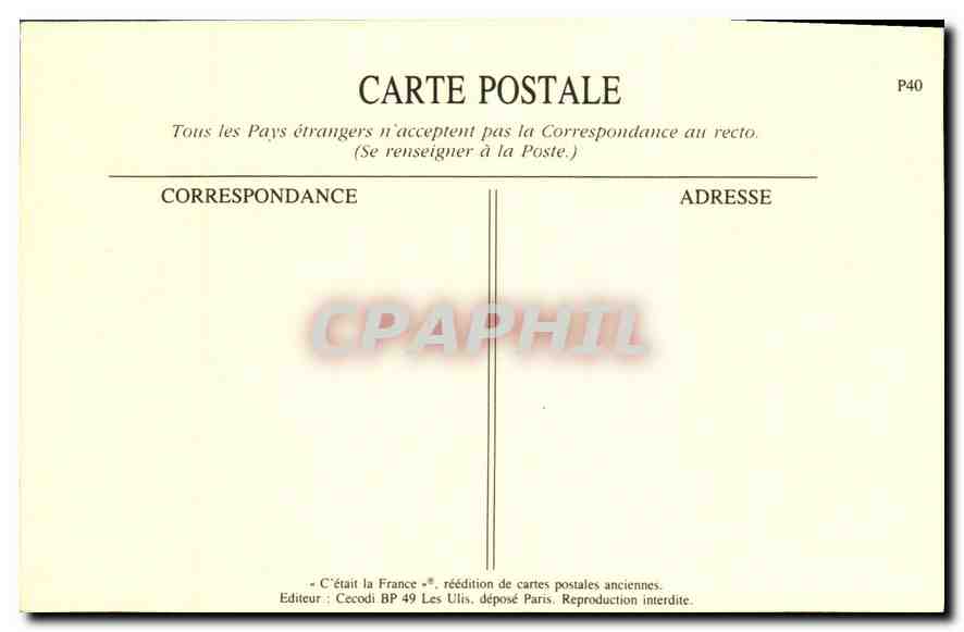REPRO La mode d'hier une entravee  — Rückseite